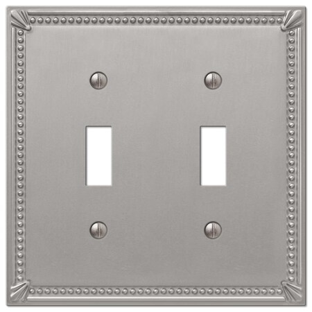 Wormhole Rocker & Toggle Metal Brushed Nickel Wall Plate WO3303064